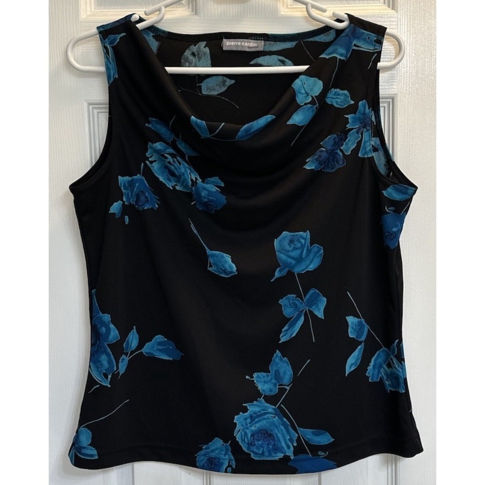 Women's Pierre Cardin Options Navy Floral Blouse Medium